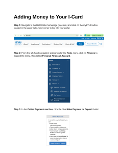BYU-Idaho I-Card: Add Money & Print Guide