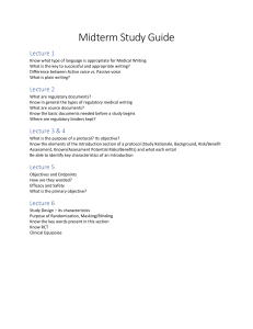 Midterm Study Guide: Medical Writing & Clinical Research