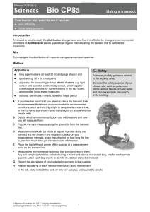 Using a Transect: GCSE Biology Practical Guide