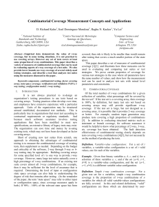 Combinatorial Coverage Measurement Concepts and Applications