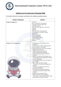 Astronomy Olympiad 2026 Syllabus