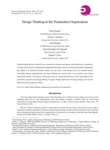 Design Thinking in Postmodern Organizations