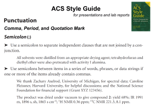 ACS Style Guide: Punctuation for Scientific Writing