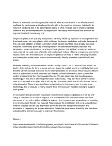 Single-Use Plastics: Environmental Impact and Policy Debate
