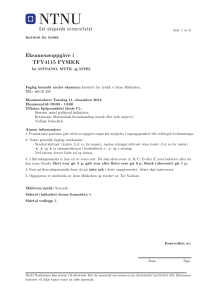 NTNU Fysikk-eksamen TFY4115 2014