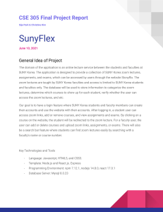 CSE 305 Final Project Report: SunyFlex Online Lecture Service