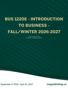 BUS 1220E Introduction to Business Course Package