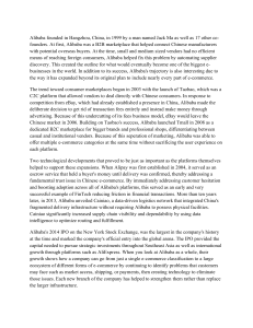 Alibaba's History and E-commerce Growth