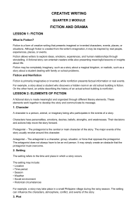 Creative Writing Module: Fiction and Drama Lessons