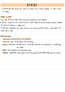 Traditional Foods: Czech, British, American Cuisine