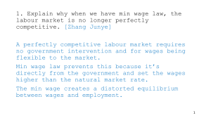 Minimum Wage Law: Effects on Labor Market