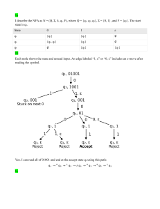 Nondeterministic Finite Automata (NFA) Examples & Regular Expressions