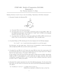 COMP 4601 Homework 3: Models of Computation