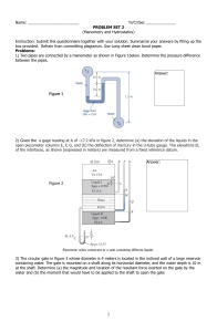 Problem Set 2: Manometry and Hydrostatics