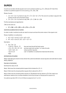 Understanding Surds: Rules and Examples