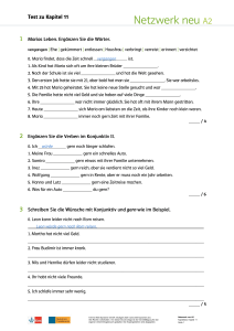 Deutsch A2 Kapitel 11 Test: Konjunktiv II &Uuml;bungen