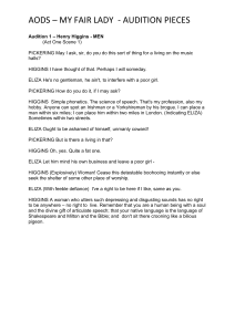 My Fair Lady Audition Pieces - AODS