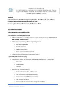 Software Engineering & Database Systems Module Notes