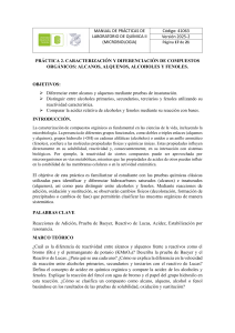Manual de Laboratorio: Caracterizaci&oacute;n Org&aacute;nica