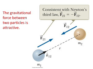 Gravitation Lecture Slides: Newton's Law, Fields & Potential Energy