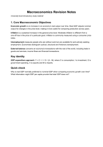 Macroeconomics Revision Notes: GDP, Inflation, AD-AS, Policy