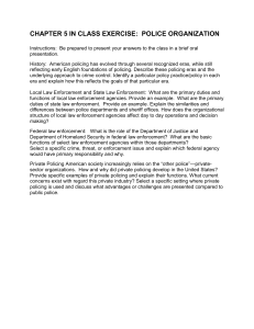 Chapter 5 In-Class Exercise: Police Organization
