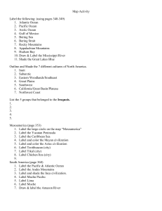 Map Activity: North & South America Geography Worksheet
