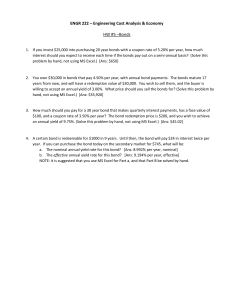 ENGR 222 HW #5: Bond Calculations