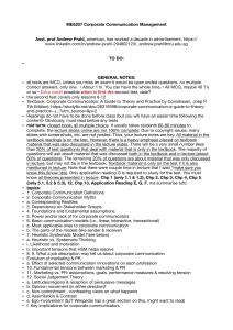 ME6207 Corporate Communication Management &ndash; Lecture & Exam Notes