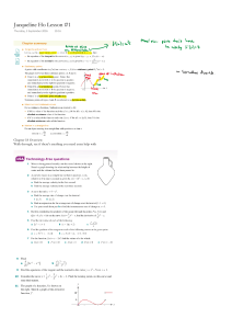 Jacqueline Ho Lesson #1 &ndash; Calculus: Tangents, Stationary Points