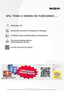 Apuntes de Series de Funciones e Integral de Lebesgue - Tema 2