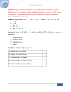 MTH002 Review Sheet Test 1