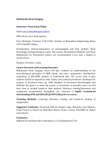Multimodal Brain Imaging Course Syllabus