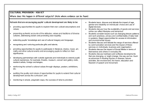 Cultural Provision KS4 ICT Guide