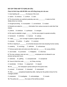 Comprehensive Vocabulary Exercise (50 Questions)