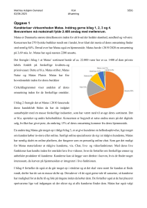 Afs&aelig;tning-opgave om Matas: analyse af detailk&aelig;de og markedsf&oslash;ring
