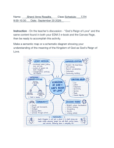 Kingdom of God as God's Reign of Love &ndash; Semantic Map Activity
