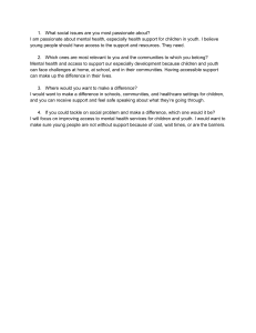 Mental Health Advocacy for Children & Youth
