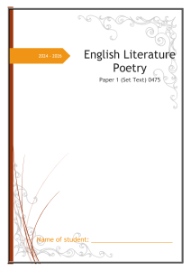 English Literature Poetry Study Guide 0475