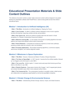 Educational Presentation Outlines: AI, Space & Climate Change