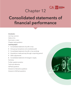 Consolidated Statements of Financial Performance &ndash; IFRS Chapter 12