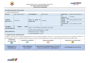 Planificaci&oacute;n Diagn&oacute;stica de Electrotecnia - 2do Bachillerato