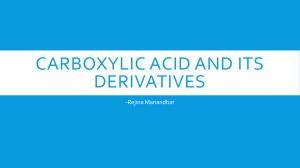 Carboxylic Acid and Its Derivatives &ndash; Organic Chemistry Presentation
