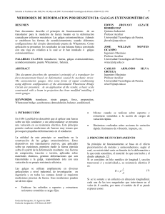 Medidores de Deformaci&oacute;n por Resistencia: Galgas Extensiom&eacute;tricas