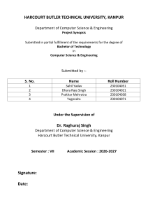 Sentiment Analysis Using NLP &ndash; B.Tech Project Synopsis | HBTU Kanpur