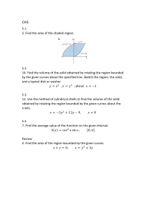 Calculus Workbook: Integration, Volumes, Functions