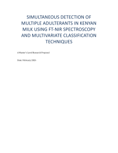 FT-NIR Spectroscopy for Milk Adulterant Detection in Kenya