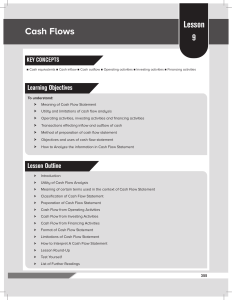 Cash Flows Lesson 9: Key Concepts & Analysis