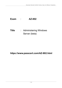 Microsoft AZ-802 Practice Test: Administering Windows Server