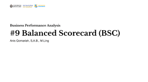 Balanced Scorecard BSC Presentation